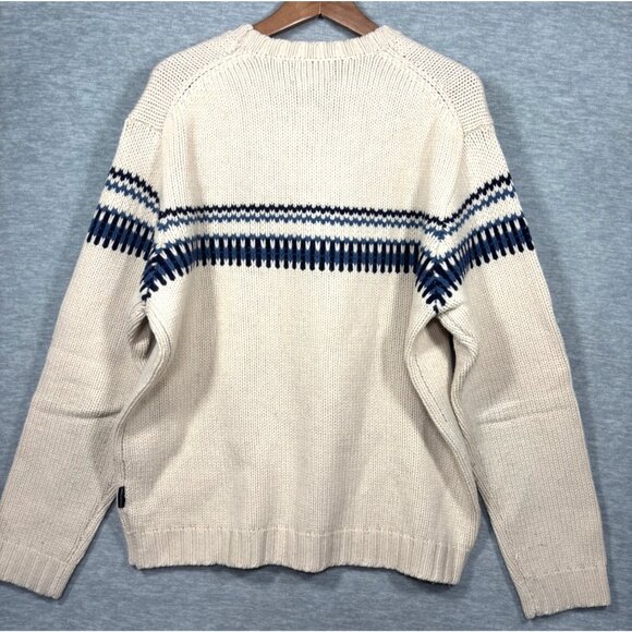 Vtg American Eagle Outfitters Mens Sweater L Cream Knit 100% Lambswool - Picture 4 of 4